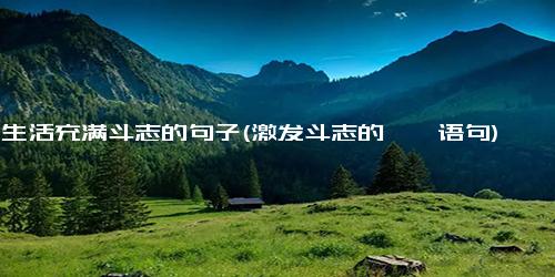 对生活充满斗志的句子(激发斗志的铿锵语句)