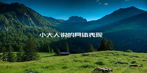 小大人说的具体表现