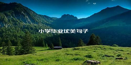 小学毕业优美句子