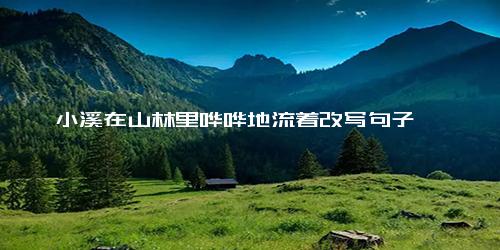 小溪在山林里哗哗地流着改写句子