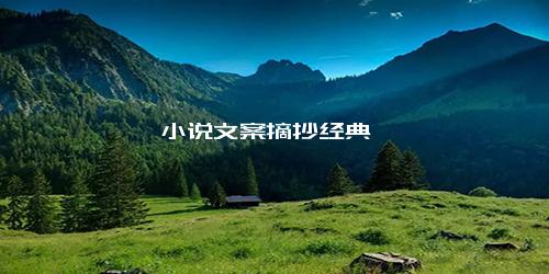 小说文案摘抄经典