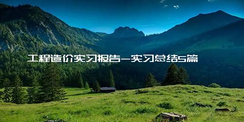 工程造价实习报告-实习总结5篇
