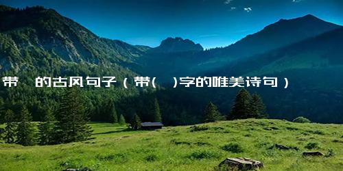 带岑的古风句子（带(兮)字的唯美诗句）
