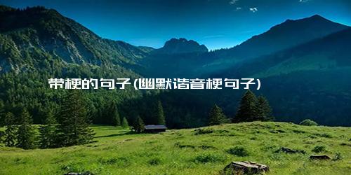 带梗的句子(幽默谐音梗句子)