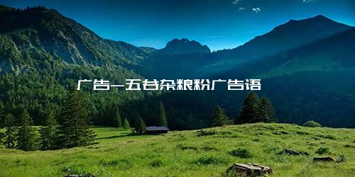 广告-五谷杂粮粉广告语