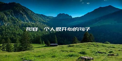 形容一个人很开心的句子