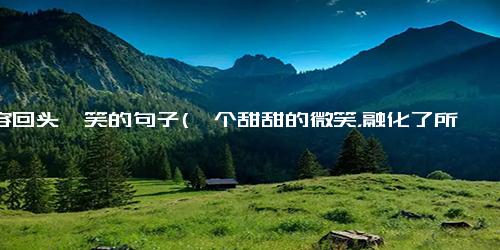 形容回头一笑的句子(一个甜甜的微笑，融化了所有的冰冷)