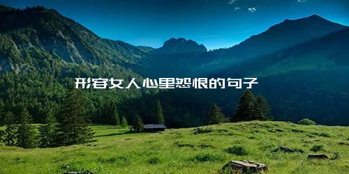 形容女人心里怨恨的句子
