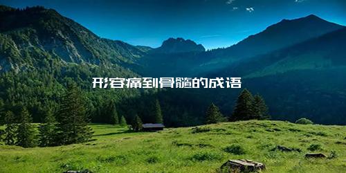 形容痛到骨髓的成语