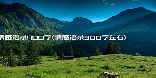 情感语录400字(情感语录300字左右)