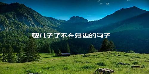 想儿子了不在身边的句子