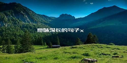 意味深长的句子x