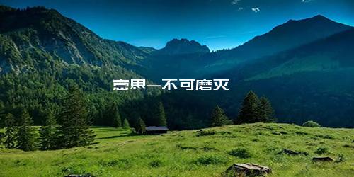 意思-不可磨灭