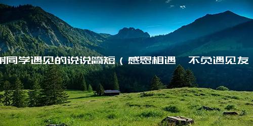 感谢同学遇见的说说简短（感恩相遇,不负遇见友情句子）