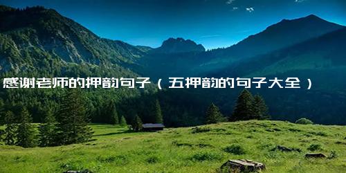 感谢老师的押韵句子（五押韵的句子大全）