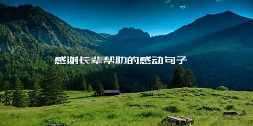 感谢长辈帮助的感动句子