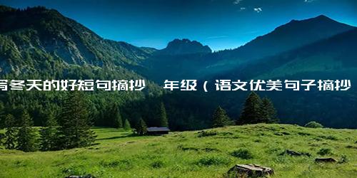 描写冬天的好短句摘抄一年级（语文优美句子摘抄大全）-免费下载(word版可打印)