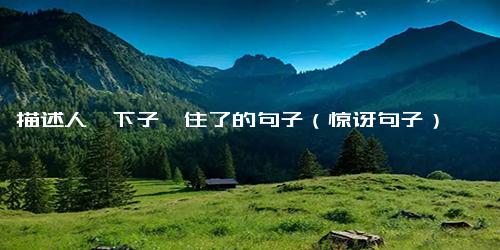 描述人一下子愣住了的句子（惊讶句子）