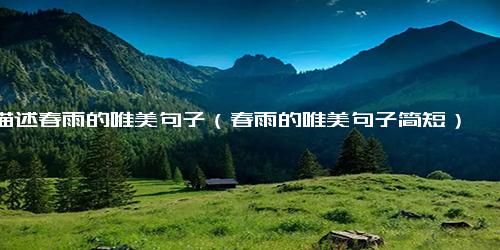 描述春雨的唯美句子（春雨的唯美句子简短）