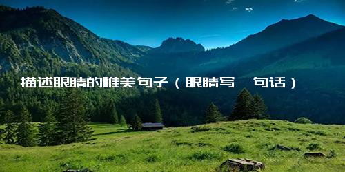 描述眼睛的唯美句子（眼睛写一句话）