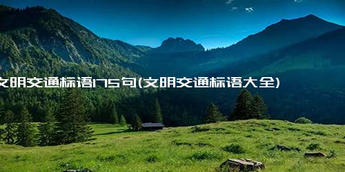 文明交通标语175句(文明交通标语大全)