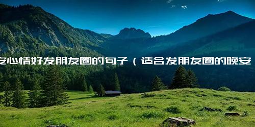 晚安心情好发朋友圈的句子（适合发朋友圈的晚安句子）