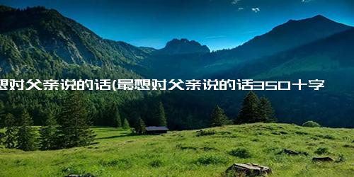 最想对父亲说的话(最想对父亲说的话350十字左右)