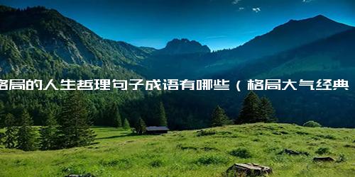 有格局的人生哲理句子成语有哪些（格局大气经典成语）