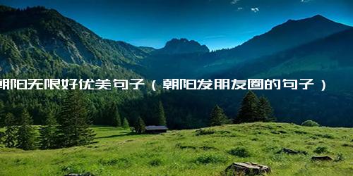 朝阳无限好优美句子（朝阳发朋友圈的句子）