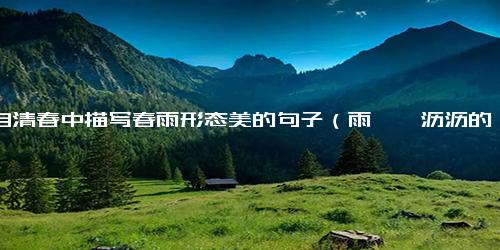 朱自清春中描写春雨形态美的句子（雨淅淅沥沥的优美句子）.docx免费下载(word版可打印)