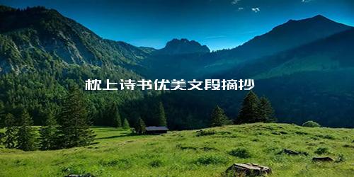 枕上诗书优美文段摘抄