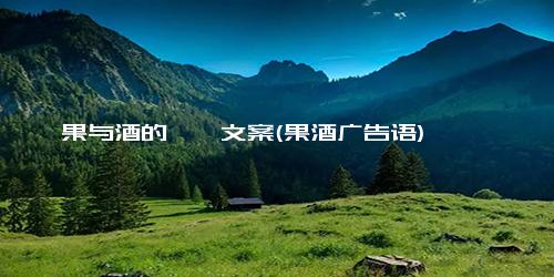 果与酒的邂逅文案(果酒广告语)
