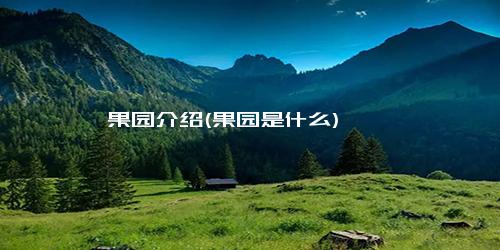 果园介绍(果园是什么)
