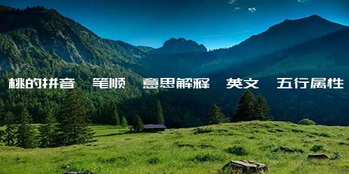 桃,桃的拼音,笔顺,意思解释,英文,五行属性,部首,结构