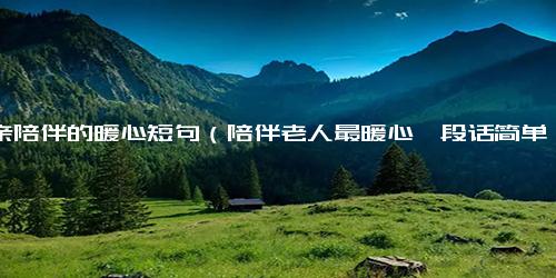 母亲陪伴的暖心短句（陪伴老人最暖心一段话简单话）