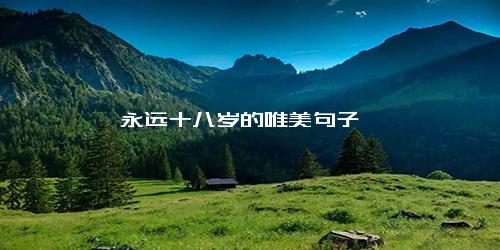 永远十八岁的唯美句子