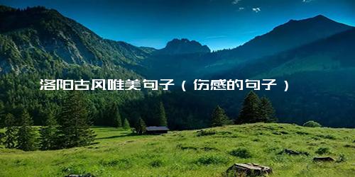 洛阳古风唯美句子（伤感的句子）