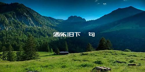 潇洒依旧下一句