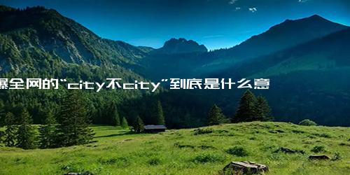 火爆全网的“city不city”到底是什么意思？