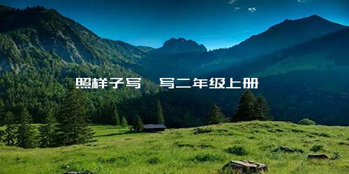 照样子写一写二年级上册