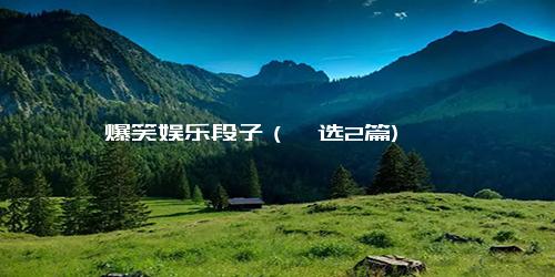 爆笑娱乐段子（菁选2篇)