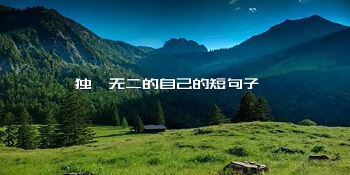 独一无二的自己的短句子
