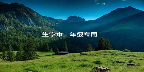 生字本一年级专用