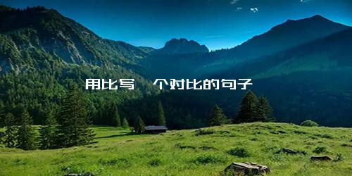 用比写一个对比的句子