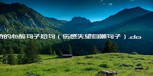 等待的心酸句子短句（伤感失望自嘲句子）.docx-免费下载(word版可打印)