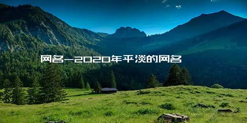 网名-2020年平淡的网名