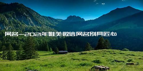 网名-2021年唯美微信网名别具匠心