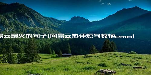 网易云最火的句子(网易云热评短句惊艳emo)