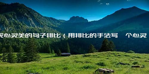 表现心灵美的句子排比（用排比的手法写一个心灵美的句子）