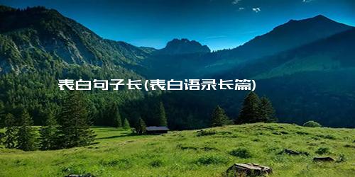 表白句子长(表白语录长篇)